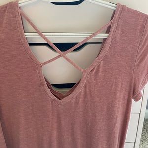 American Eagle Outfiters Pink T-shirt Dress